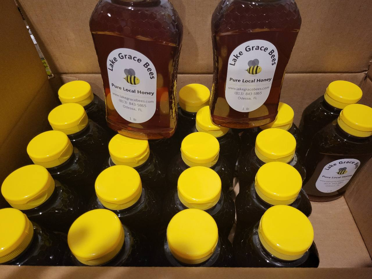 Lake Grace Bees pure local honey — 1 lb jar